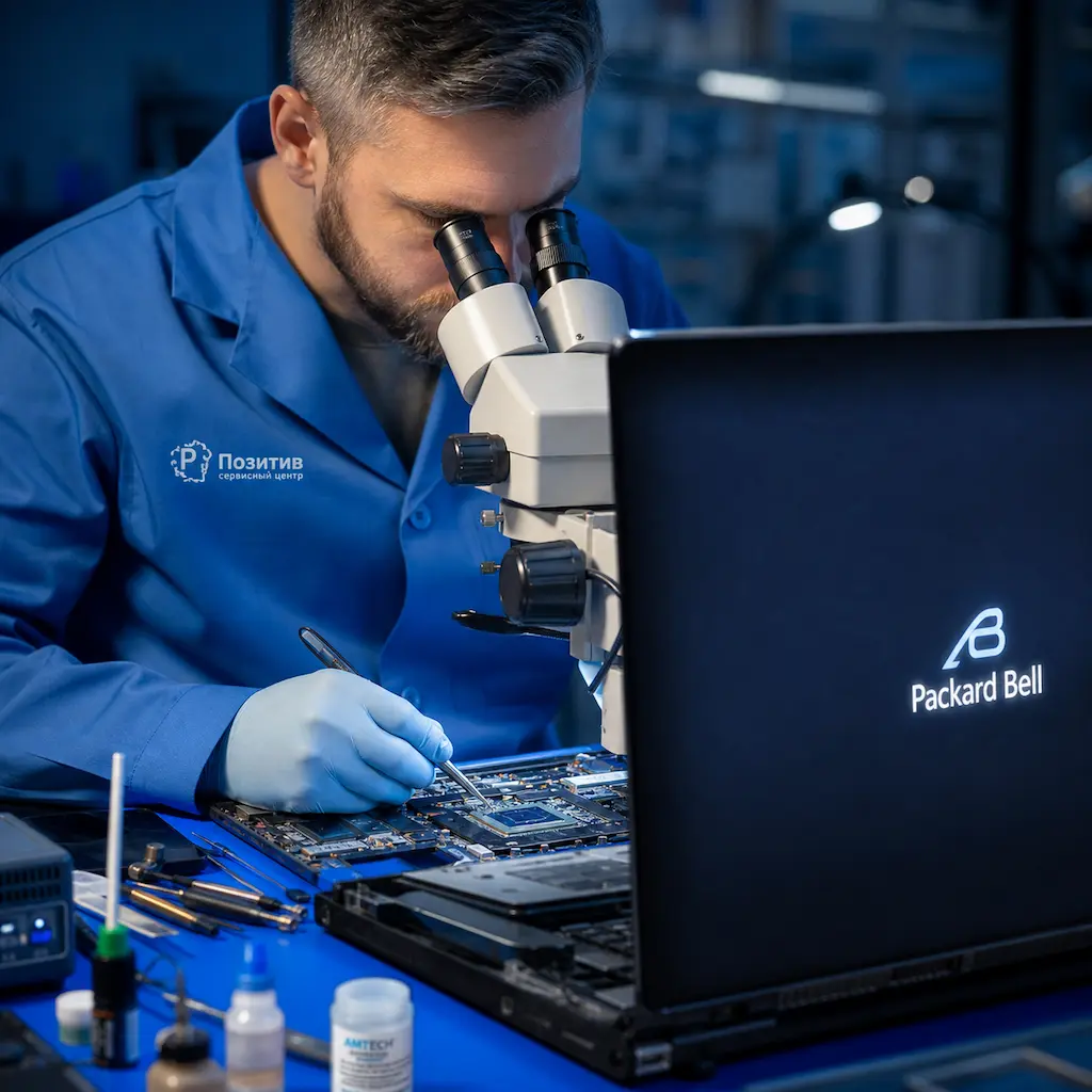 Замена видеокарты ноутбука Packard Bell в Старой Купавне