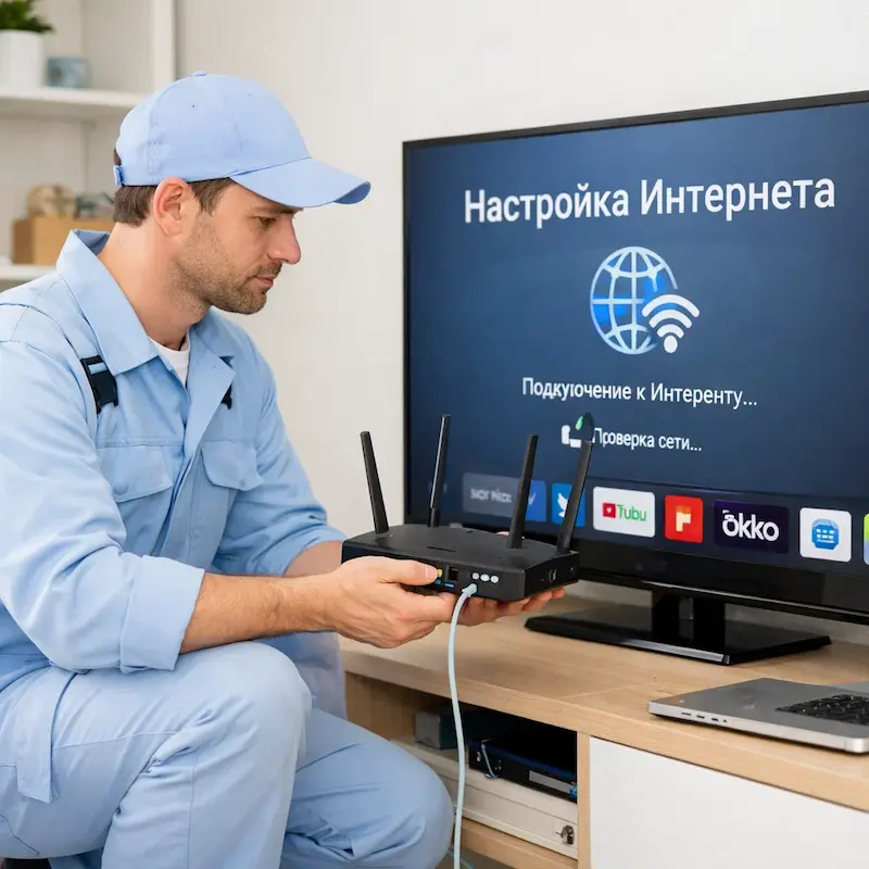 Настройка интернета на телевизоре в Старой Купавне