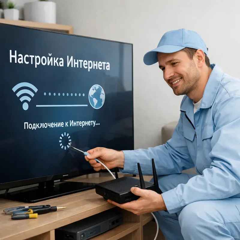 Настройка интернета на ТВ в Старой Купавне