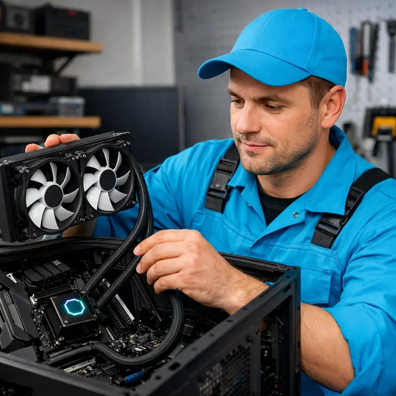 Установка водяного охлаждения на компьютер в Старой Купавне