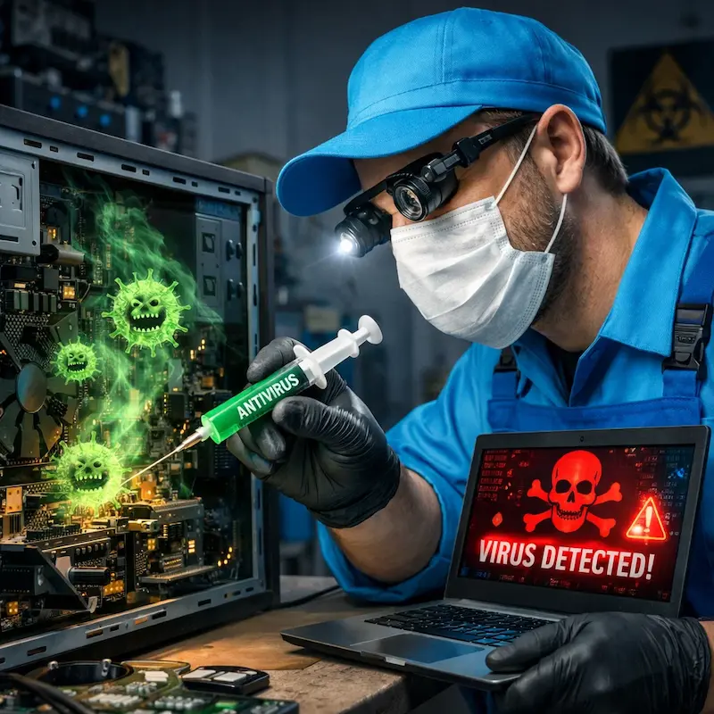 Лечение компьютера от вирусов в Старой Купавне на дому