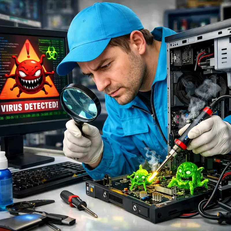 Вылечить компьютерный вирус в Старой Купавне